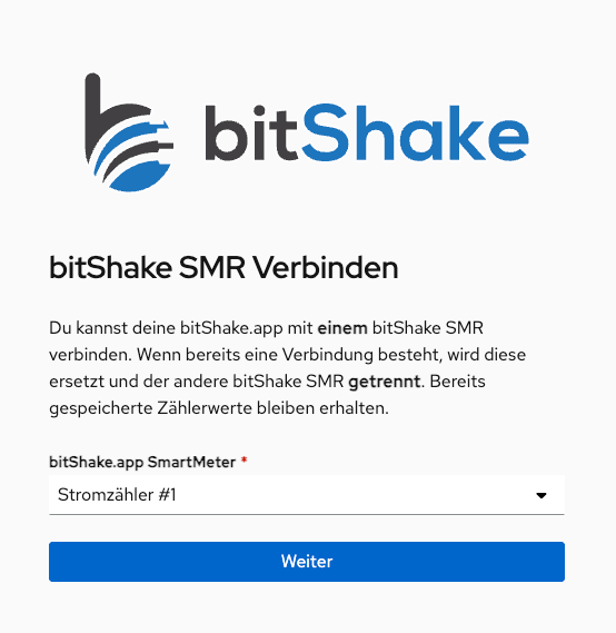 bitShake SMR Verbinden